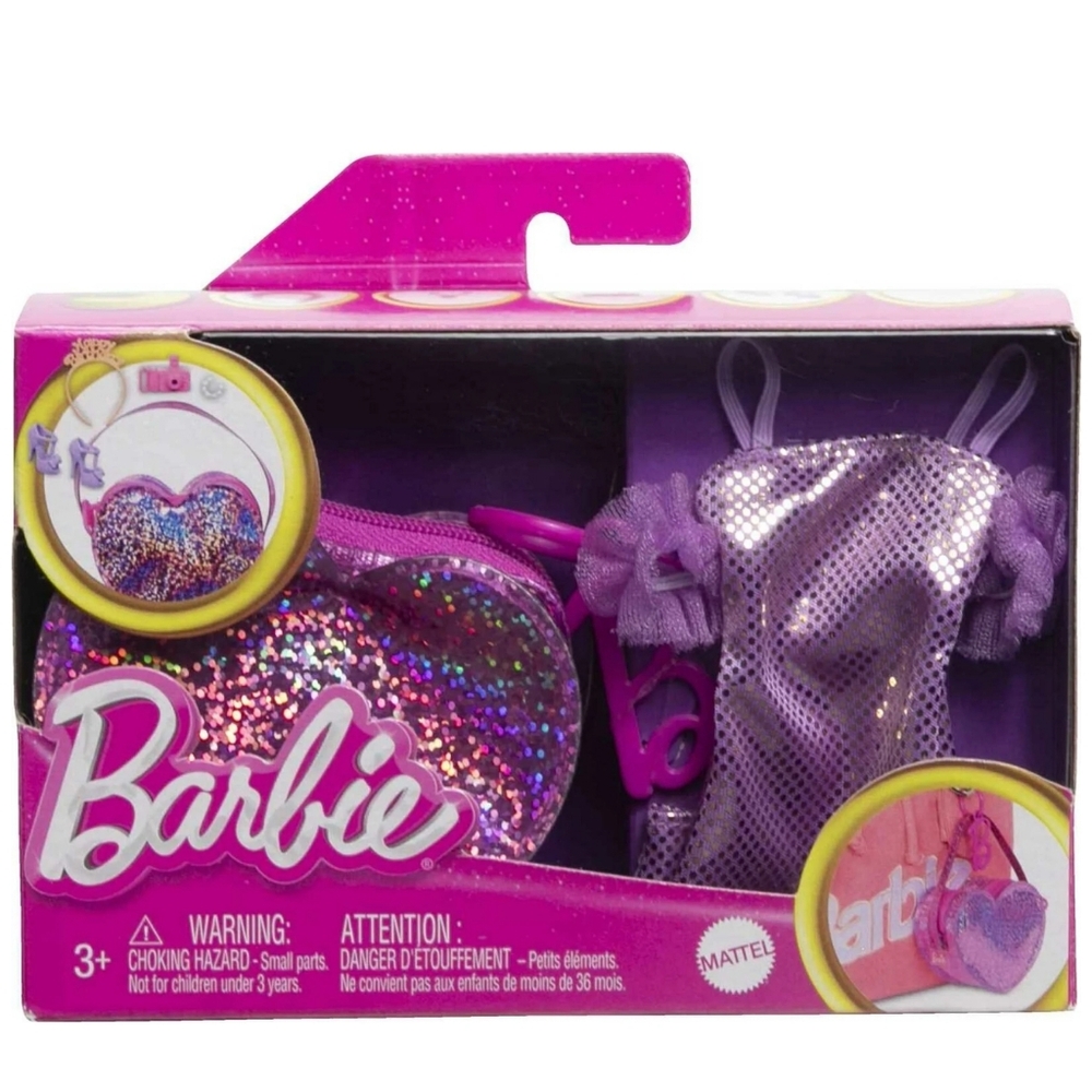 BARBIE Doll Clothes Accessory Pack with Clip-on Bag, Birthday Outfit and 5 Theme - Picture 1 of 4